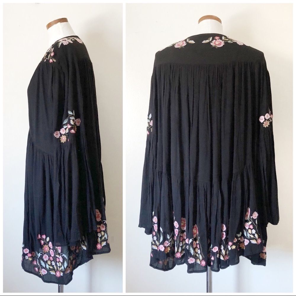 Free People Black Te Amo Babydoll Mini Dress - Picture 5 of 9
